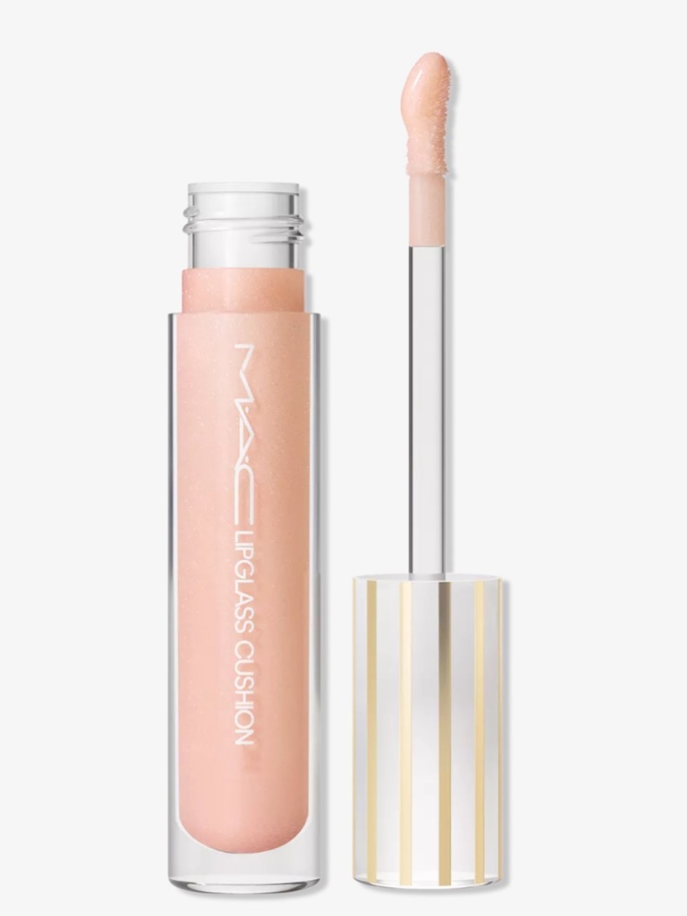 BNIB Mac Lipglass Cushion High-Pigment Lip Oil  SUGARRIMMED Nude-Peach Lip Shade